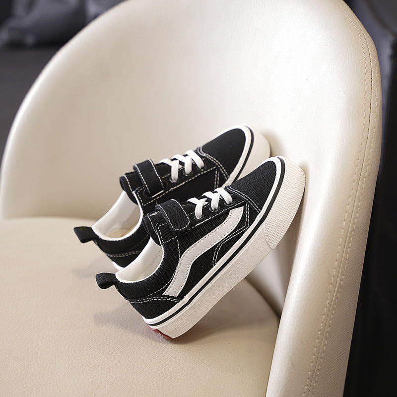 Baby toddler shoes, children's canvas shoes, men's 2024 spring and autumn new style girls' sneakers, children's shoes, kindergarten indoor shoes