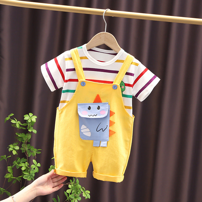 Baby summer clothes for boys, children's suits, spring 1 to 2 years old, half sleeves, 3 years old, 4 years old, children's clothes, summer clothes for girls