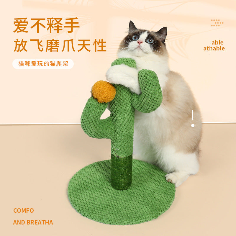 Cross-border cactus cat scratching board sisal cat scratching post pet cat climbing frame cat toy supplies claw scratching