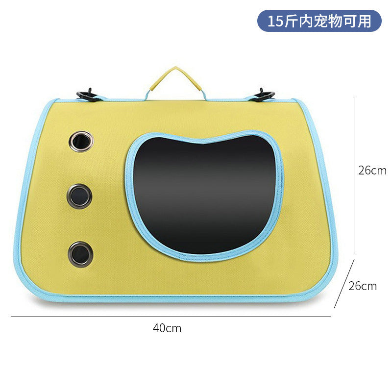 Wholesale cat bag convenient pet folding pet bag cat breathable space capsule single shoulder portable dog backpack