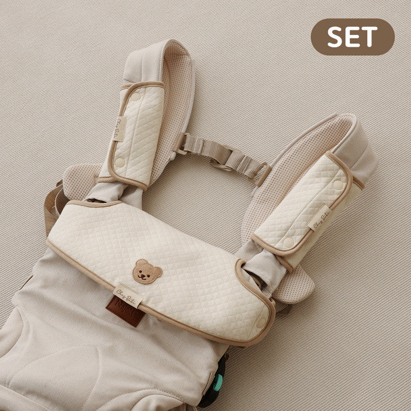 ins Korean version of bear baby carrier bib towel baby universal sucking belt chest bite towel shoulder waist stool accessories