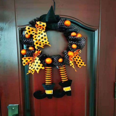 Halloween wreath2021 new cross-border new skull wreath door hanging wreath Halloween wreath pendant