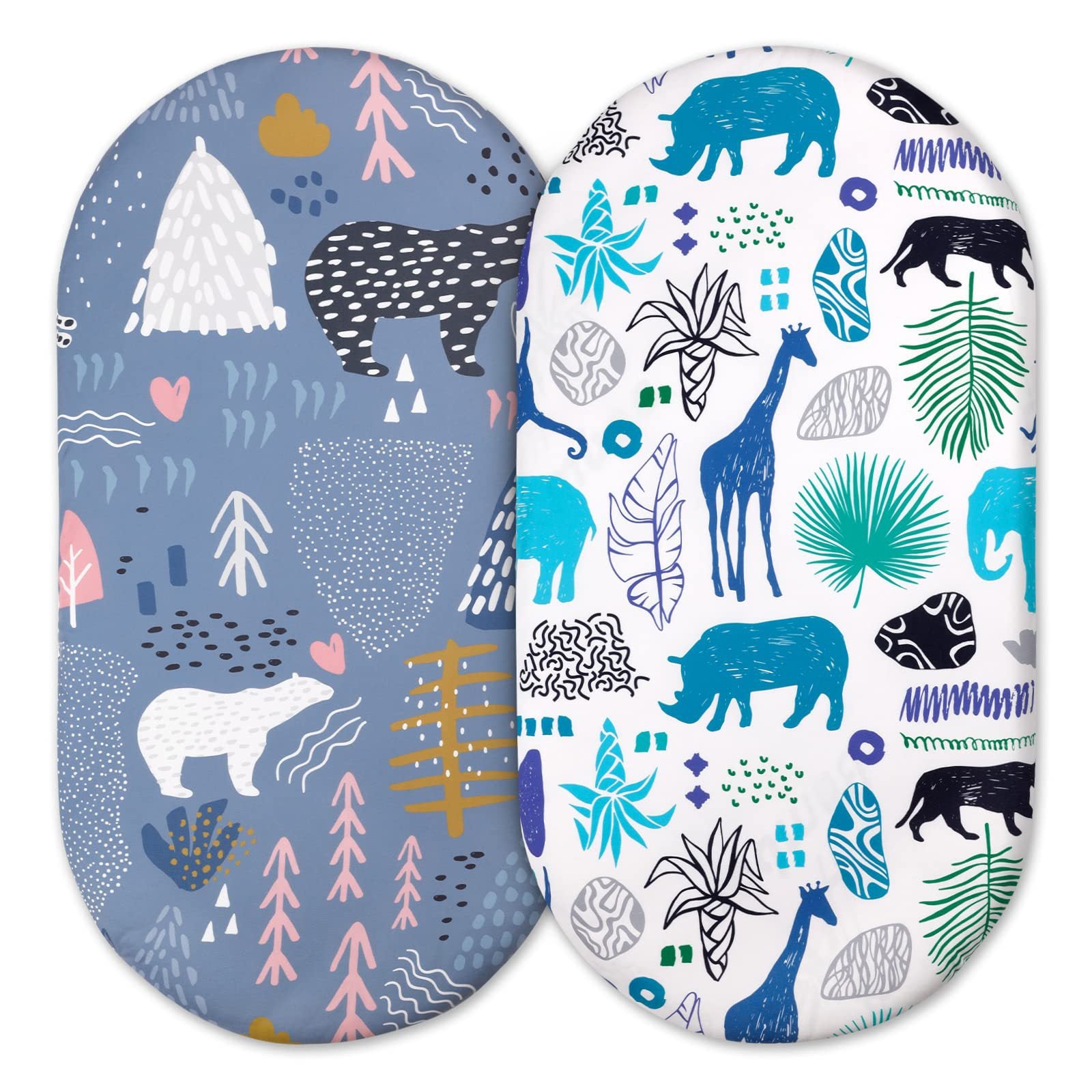 European and American baby cradle bed sheet elastic printing nursing table changing cover baby bedding set 1