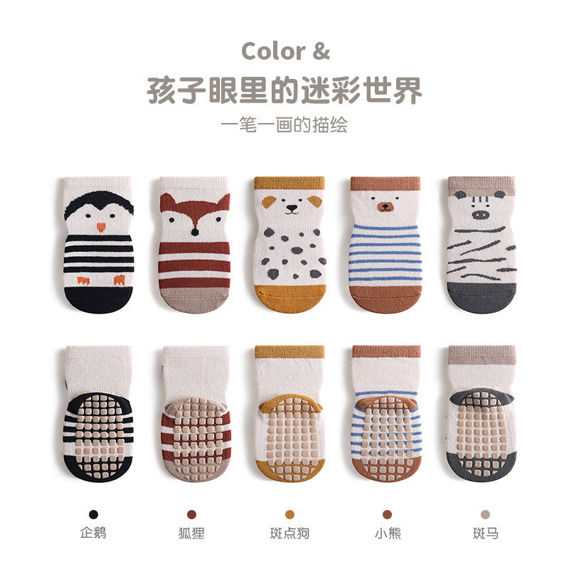 Baby socks spring and autumn thin section 1-3 years old indoor non-slip socks 12 months baby toddler socks children's floor socks