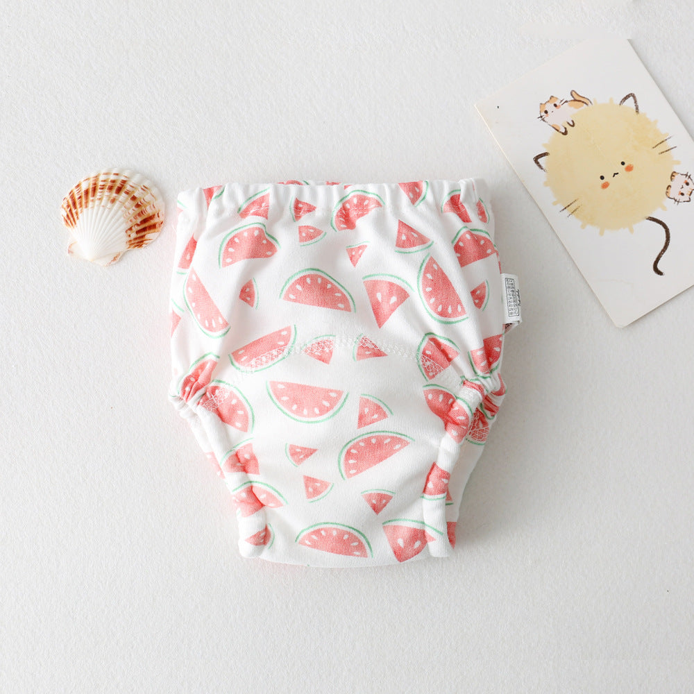 ins cartoon baby pee training pants pure cotton gauze diaper learning pants baby waterproof diaper pocket diaper pants