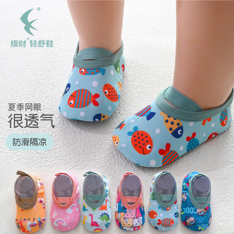Spring and summer baby socks toddler shoes non-slip kindergarten indoor shoes and socks soft bottom baby floor socks children nylon