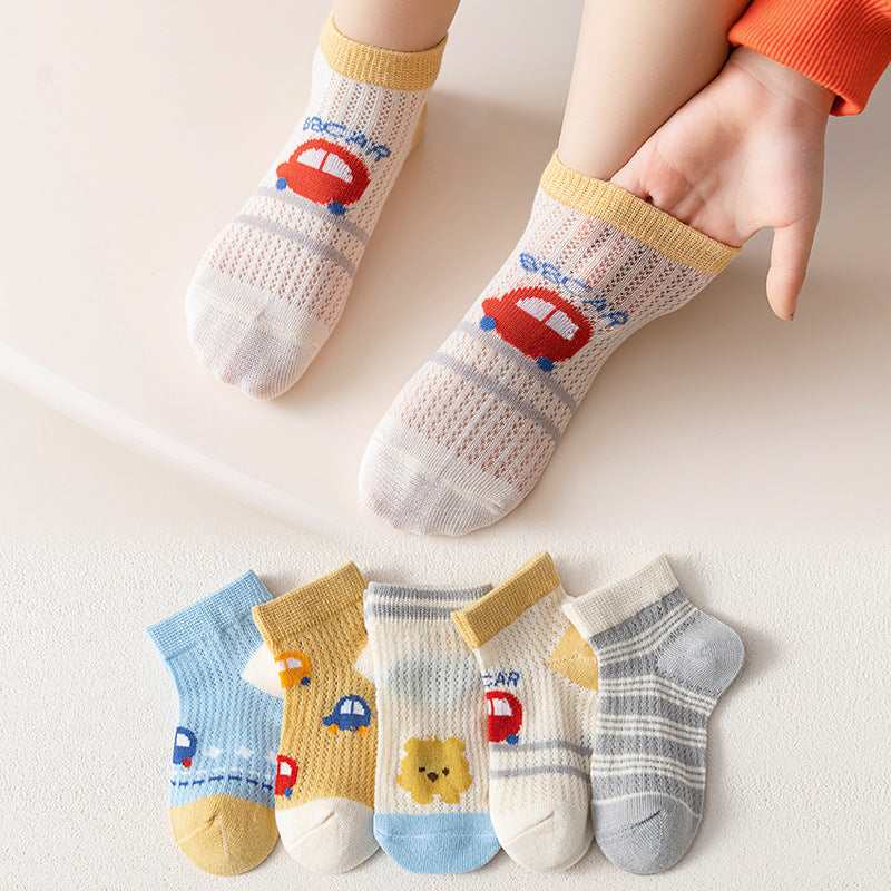 25 new summer a-type children's spring and summer thin boys and girls fashionable socks baby newborn baby socks