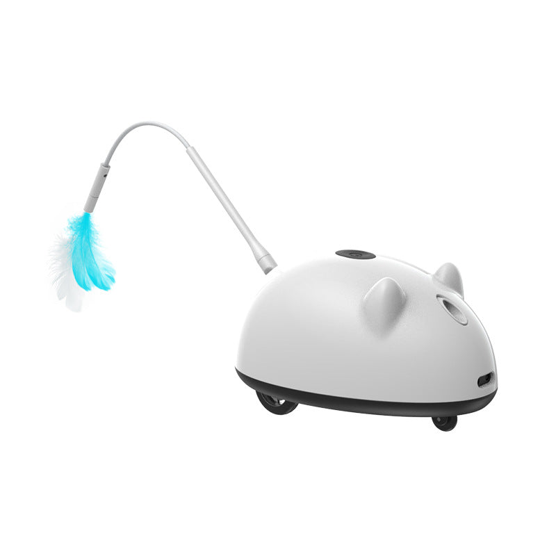 Cross-border popular pet cat toy electric toy simulated mouse self-entertainment to relieve boredom smart sensor obstacle avoidance cat teaser