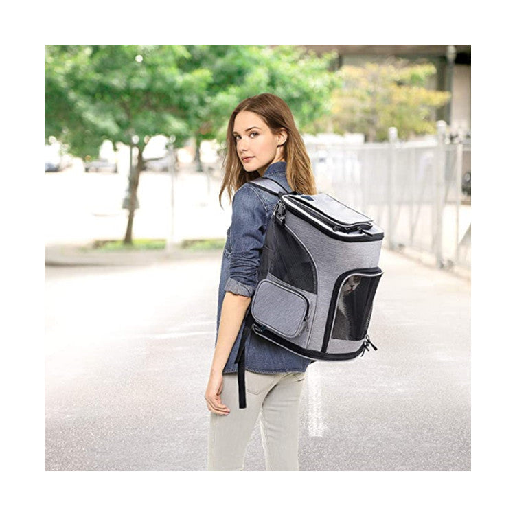 Spot wholesale new cat and dog bag pet bag portable foldable expandable breathable mesh backpack