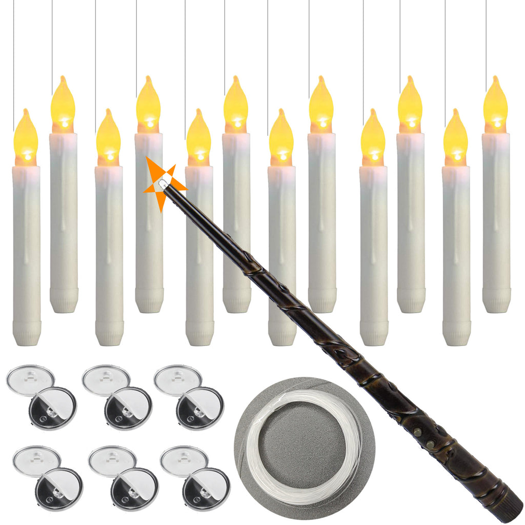 Cross-border hot selling suspended magic wand candle light Halloween scene home led remote control electronic candle