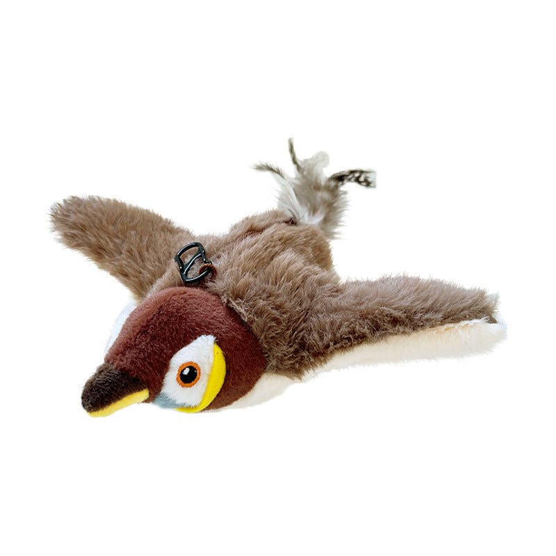 Pet plush rechargeable toys, flapping and shaking bird electric cat toy, dog self-entertainment simulation crab swinging bird