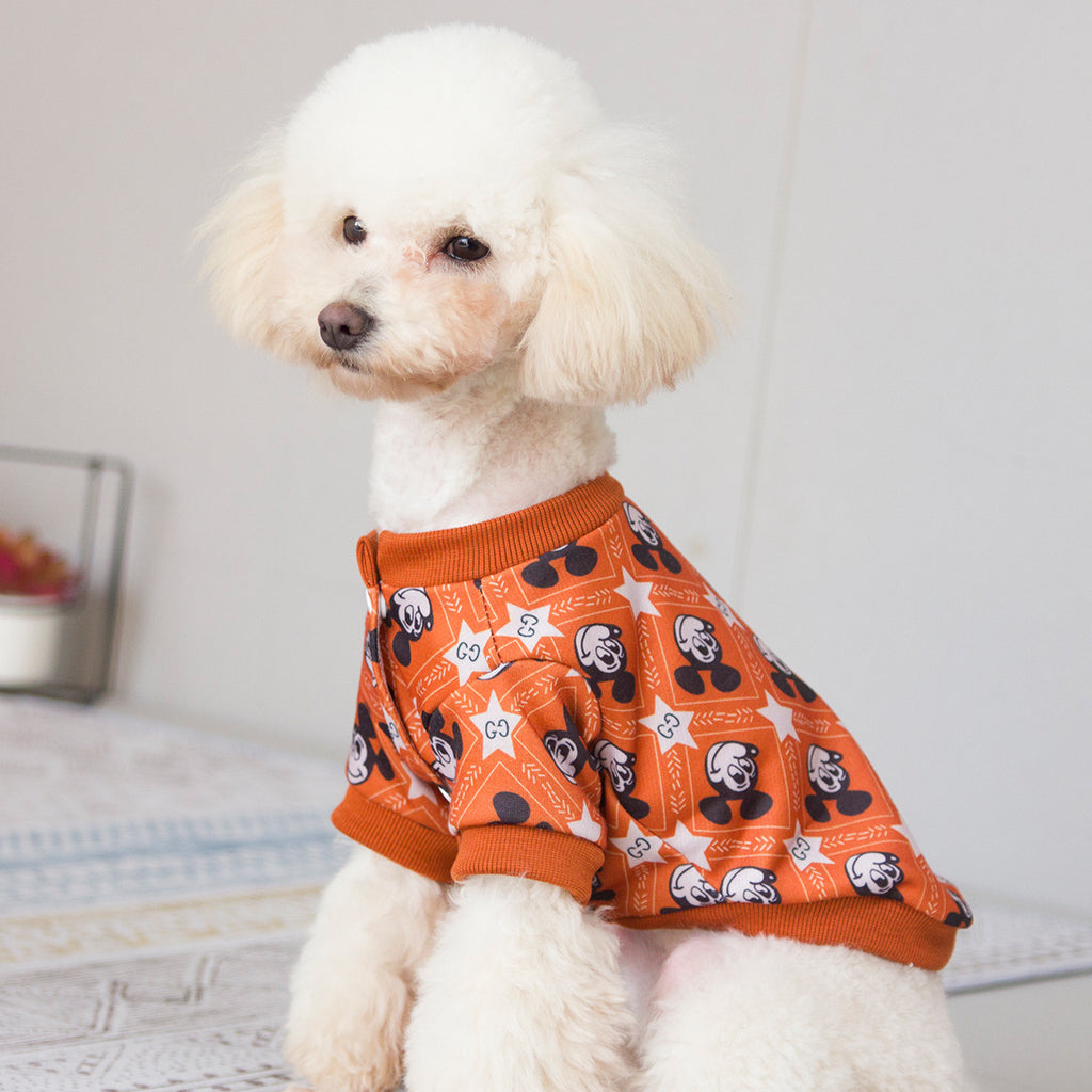Dog Clothes Autumn and Winter Thin Cardigan Sweater Teddy Bichon Pomeranian Schnauzer Small Dog Cat Pet Clothes