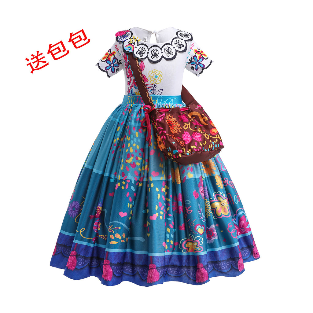 2022 Halloween Magic Full House Series Summer Children's Skirt White Suit Skirt Princess Skirt Girls Skirt Dress