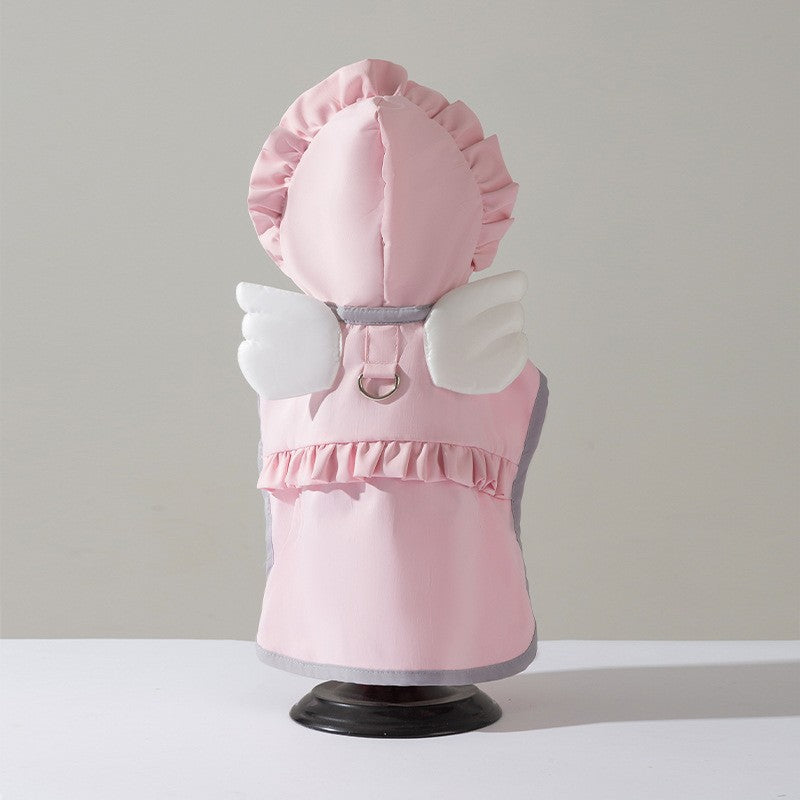 Puppy dog raincoat four-legged waterproof all-inclusive Teddy raincoat pet rain clothes for small and medium-sized dogs Bichon Pomeranian