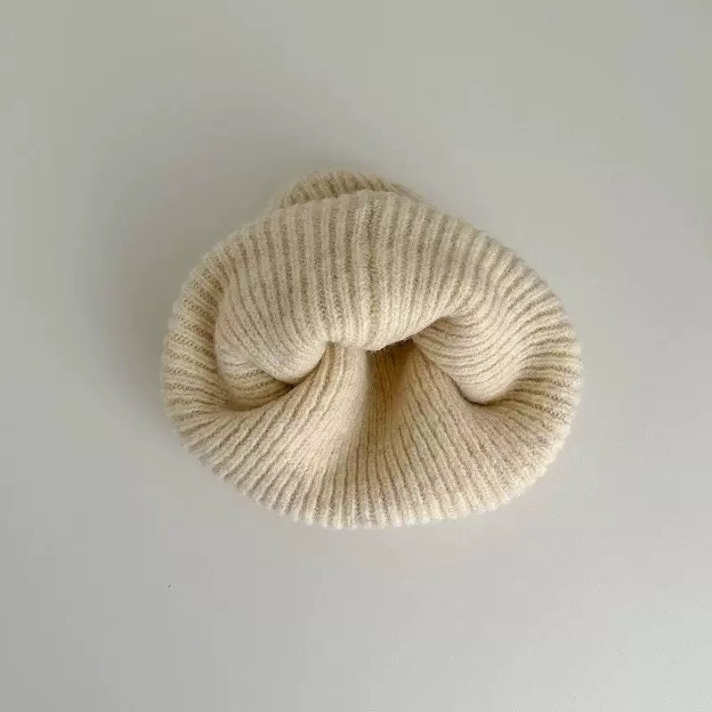 Two-piece children's hat scarf autumn and winter Korean style knitted hat baby warm wool hat boys and girls pullover hat