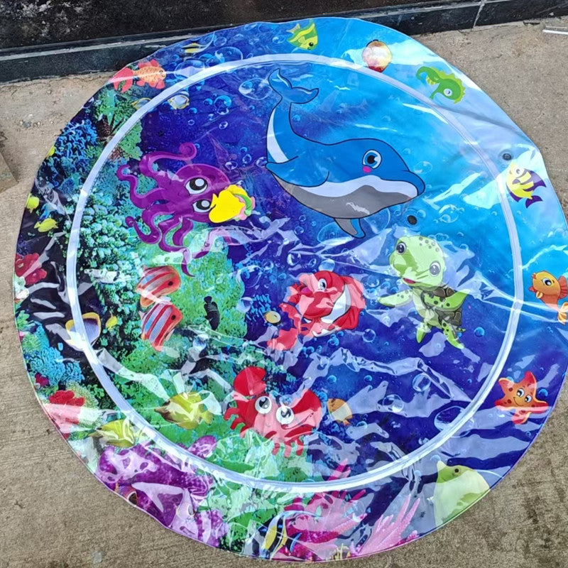 Cross-border baby inflatable pat water mat marine life swimming ring crawling mat seat cushion children pat water mat wholesale
