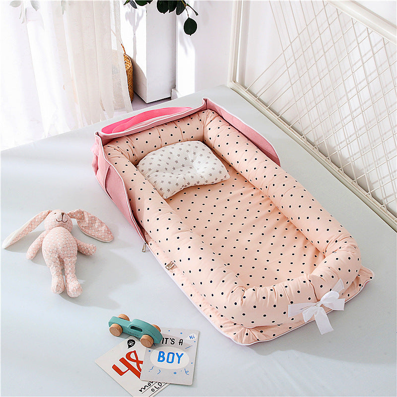 ins Korea portable mommy hold baby nest isolation single shoulder mommy bag shaping pillow luggage bed mid bed baby bed