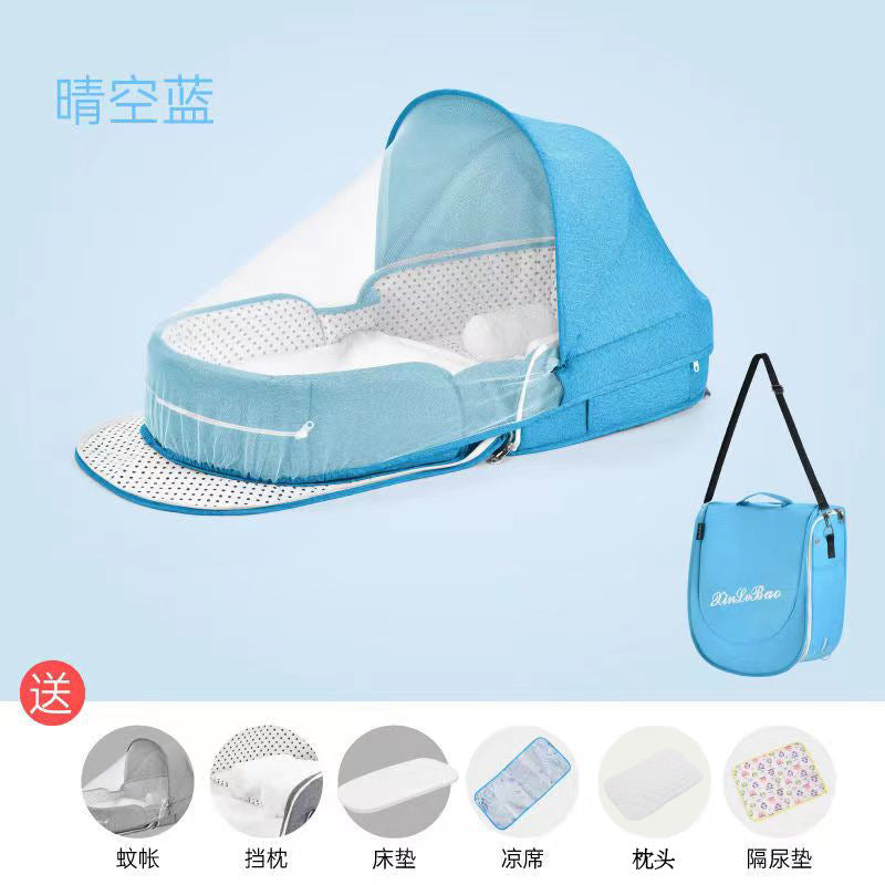 Crib portable removable bed-in-bed multifunctional foldable baby bed newborn bb crib with mosquito net