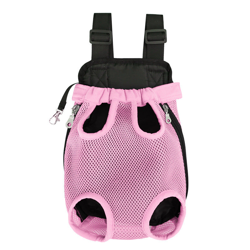 Factory direct pet portable chest bag for going out pet cat bag dog mesh breathable and comfortable double shoulder pet bag