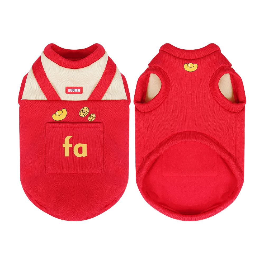 New autumn and winter pet cat clothes comfortable cloud velvet cat clothes winter thick soft warm pet cotton coat