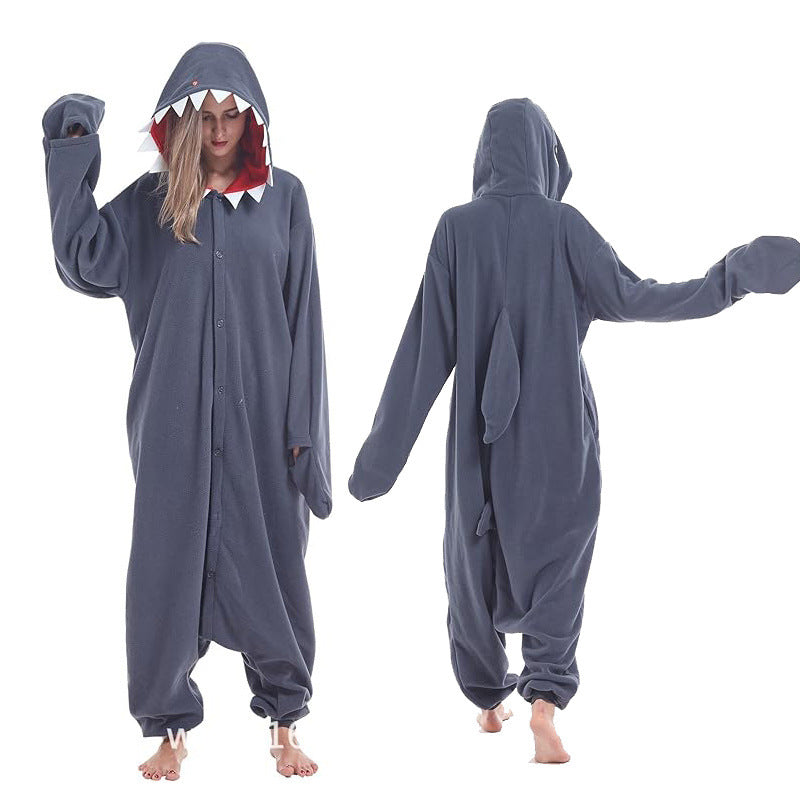 Salamander dragon taming tiger shark lion brown monkey Teletubbies adult cartoon one-piece pajamas Halloween cosp