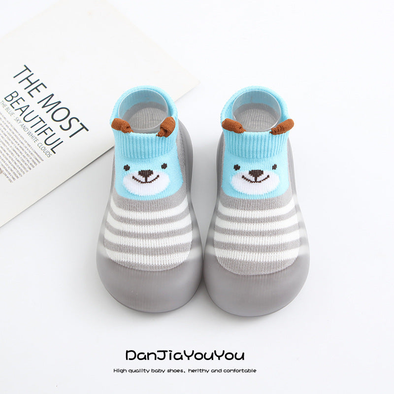 Factory goods spring baby socks shoes children's anti-slip baby socks cartoon baby toddler shoes floor socks shoes wholesale