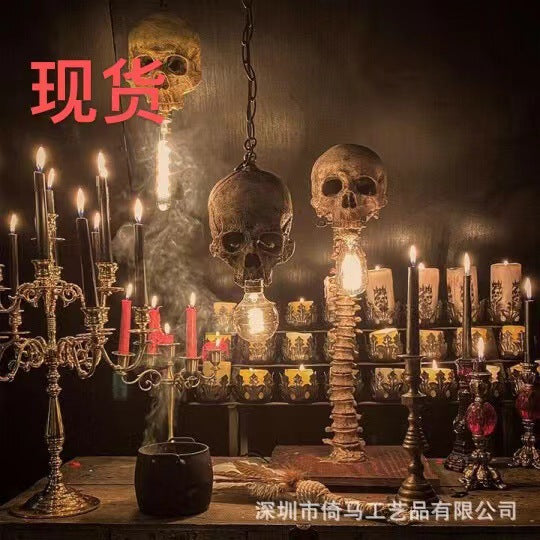 Skeleton Lamp Creative Skull Table Lamp Halloween Horror Props Cross-border New Spot