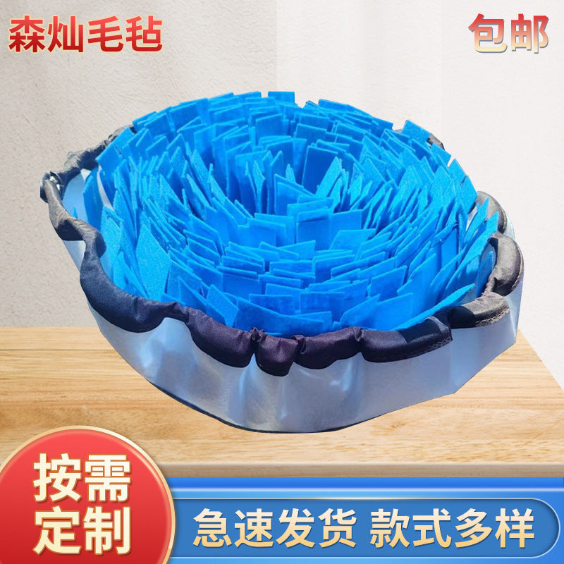 Cross-border anti-choking slow food mat, pet sniffing mat, dog decompression toy, physical training blanket, felt feeding mat