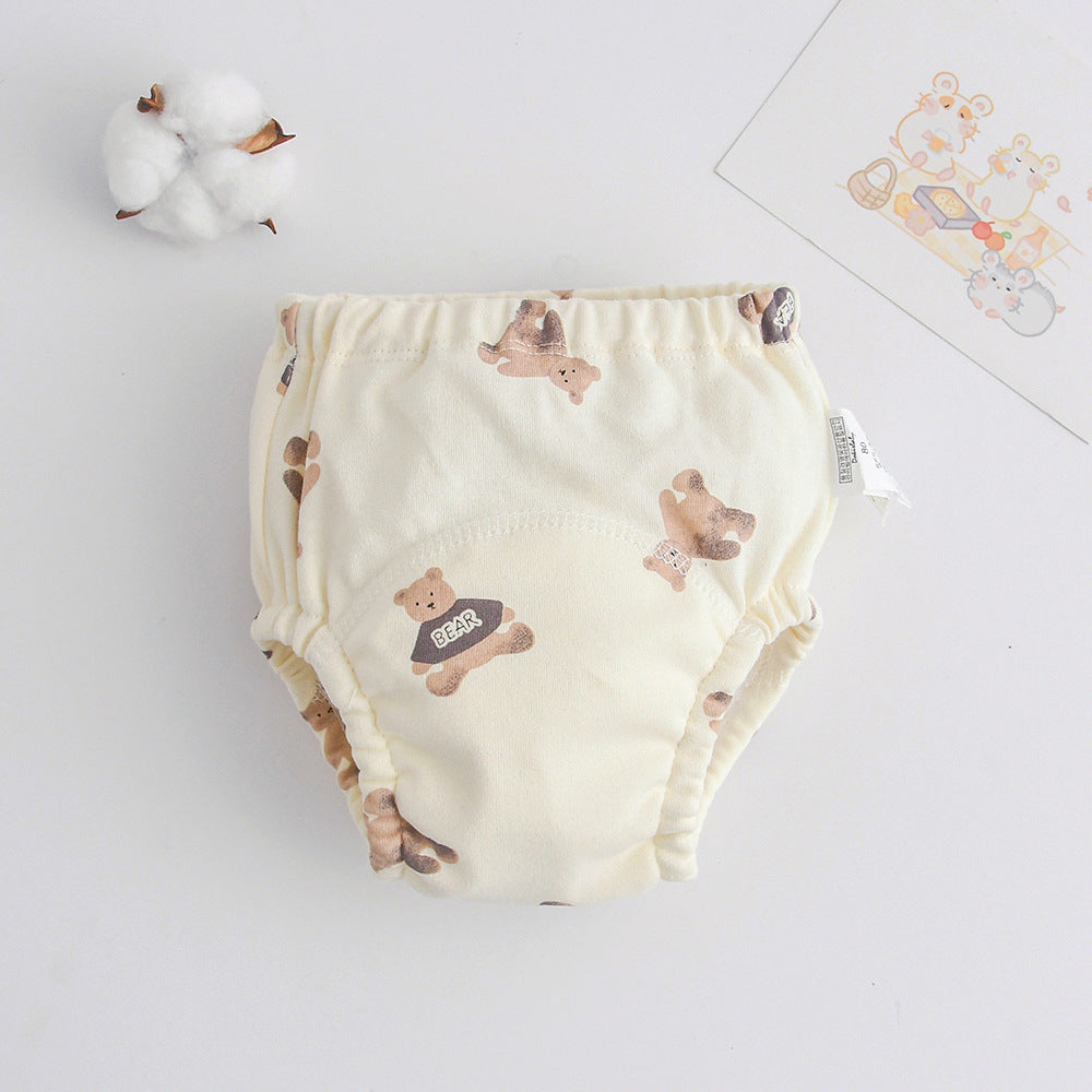 ins cartoon baby pee training pants pure cotton gauze diaper learning pants baby waterproof diaper pocket diaper pants
