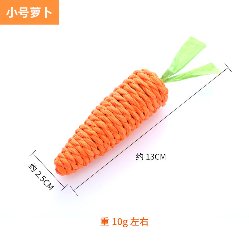 Pet cat toy cute paper rope carrot chewing toy teasing cat pet supplies factory spot wholesale cross-border