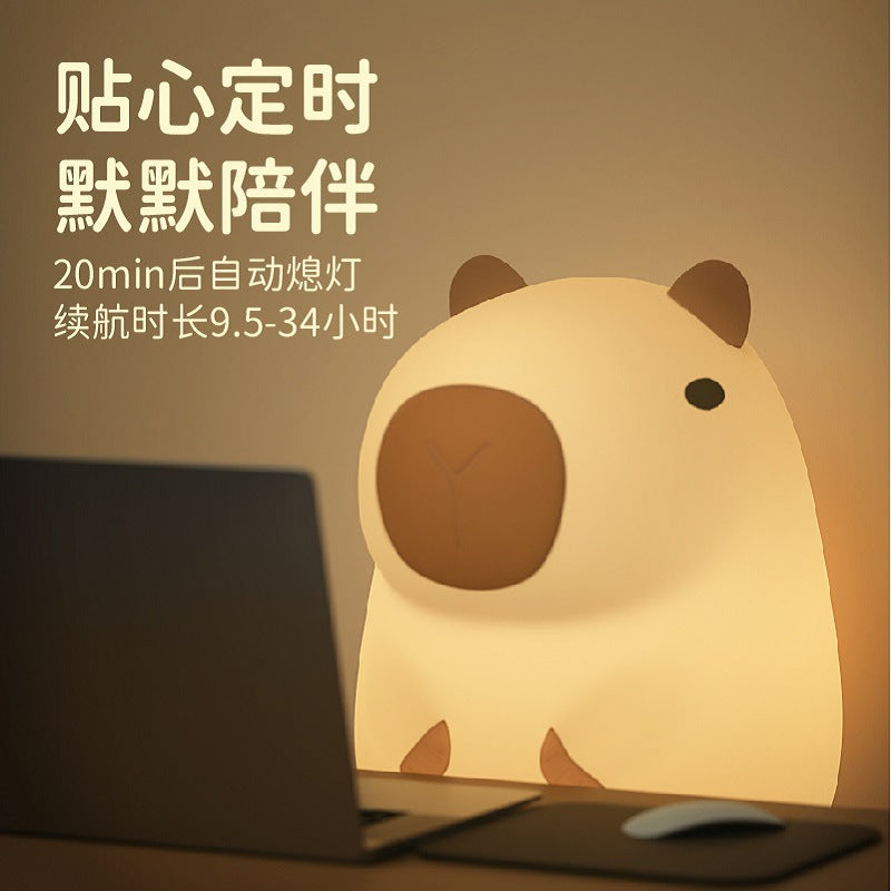 Kapibara night light guinea pig silicone lamp USB atmosphere light new product Guinea pig night light