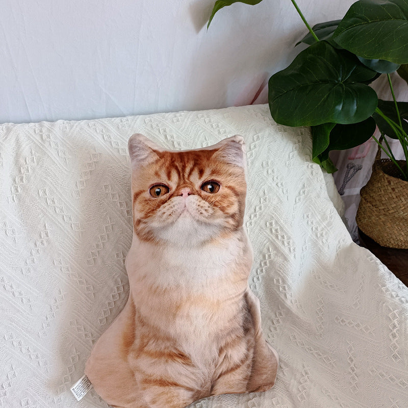 DIY Cat Pillow 3D Pet Pillow Cat Puppy Alien Plush Toy Children Girl Kitten Dog Gift