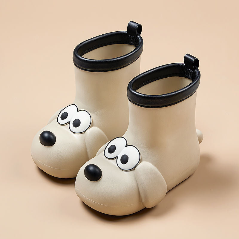 Children's rain boots for boys and girls cartoon cute puppy rain boots for baby kindergarten 3-6 years old waterproof anti-slip water rubber shoes