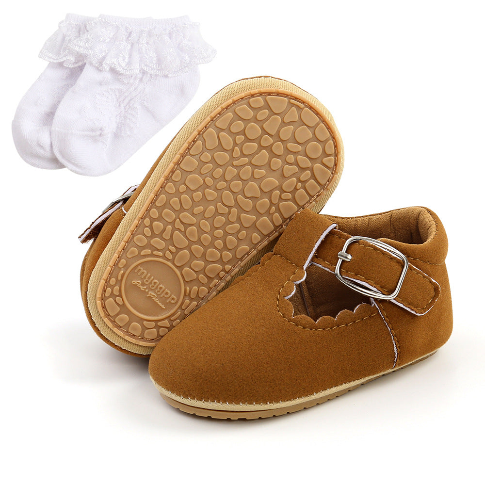 Spring baby princess shoes rubber sole baby shoes toddler shoes for women M1988