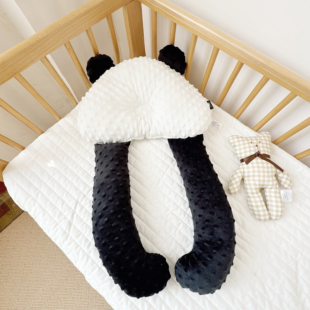 ins baby comfort pillow bean velvet U-shaped pillow anti-head tilt shaping pillow anti-startle baby sleeping pillow