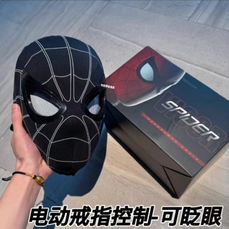 Spider-Man headgear electric blinking luminous mask Miles Halloween cos boy headgear gift toy