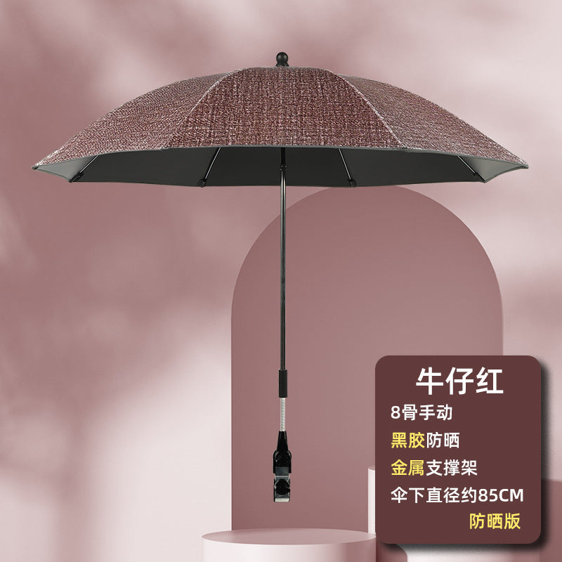 Baby stroller parasol stroller cross-border sun protection umbrella steering clip electric car parasol stroller umbrella stand