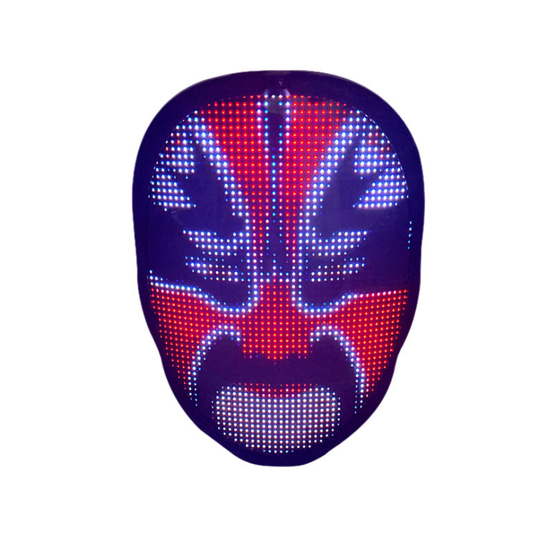 Cross-border hot-selling LED full-color APP face-changing luminous mask display mask Halloween dance funny face