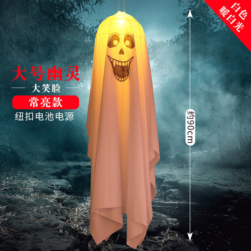 Spider web lamp Halloween decoration lantern LED atmosphere layout Halloween decoration props USB light string Amazon