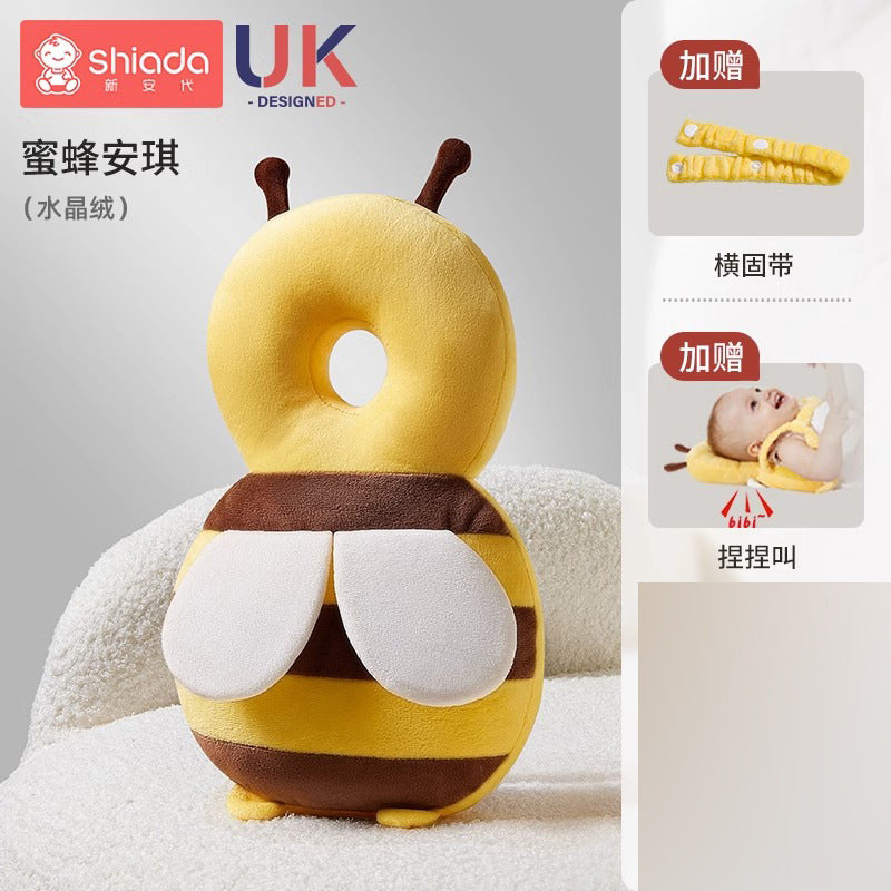 Baby anti-fall pillow baby head protection anti-fall hat cartoon children's toddler pillow anti-collision artifact breathable protective pad