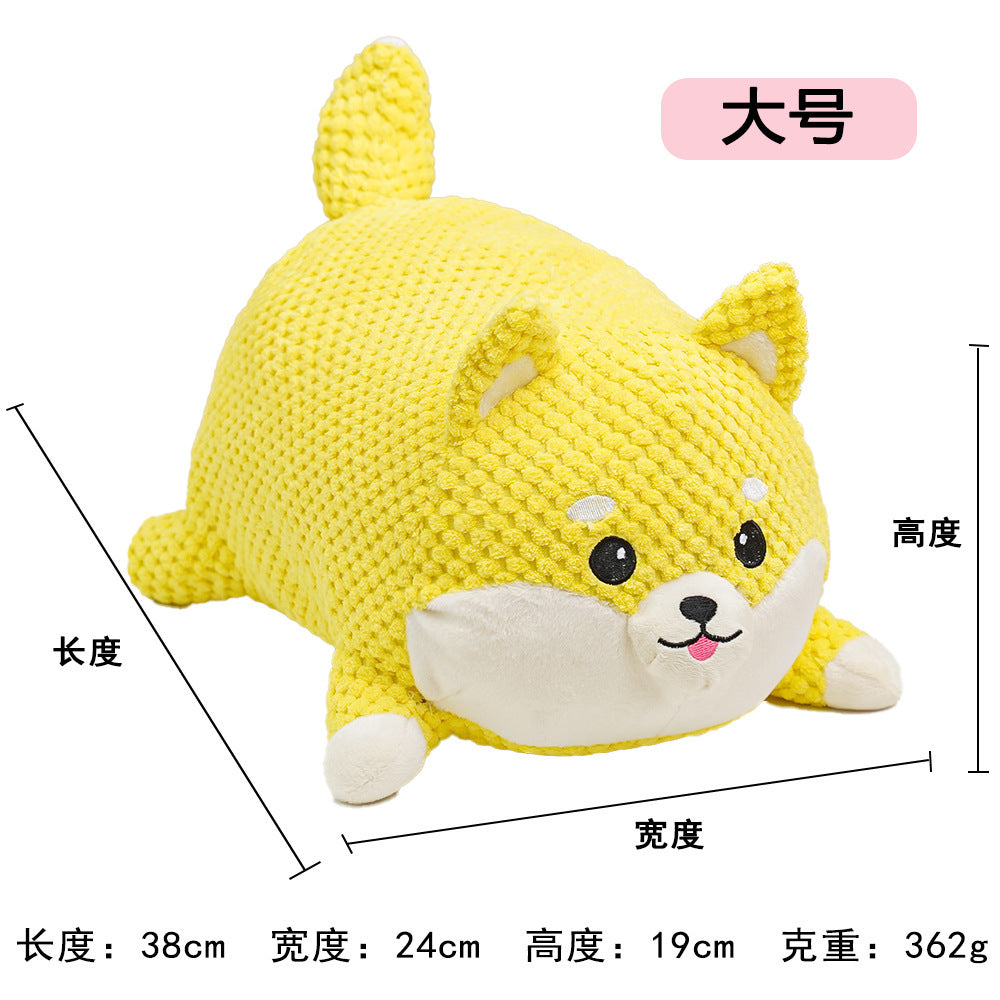 Plush Dog French Bulldog Bite-resistant Ball Rope Sounding Toy Fruit Cartoon Animal Cat Kitten Pet Supplies