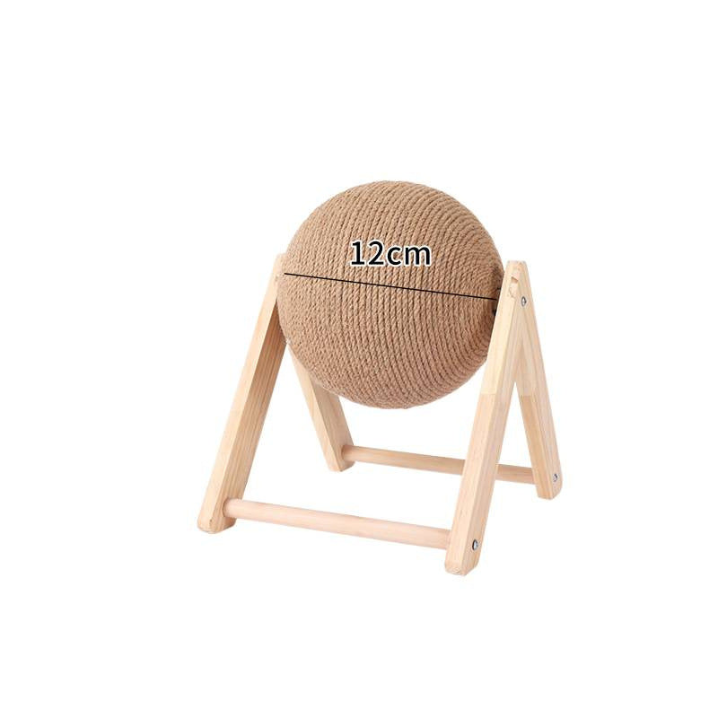 Cat scratching board cat toy wooden cat scratching ball rabbit claw sharpening hemp rope cat climbing frame durable cat scratching post pet supplies