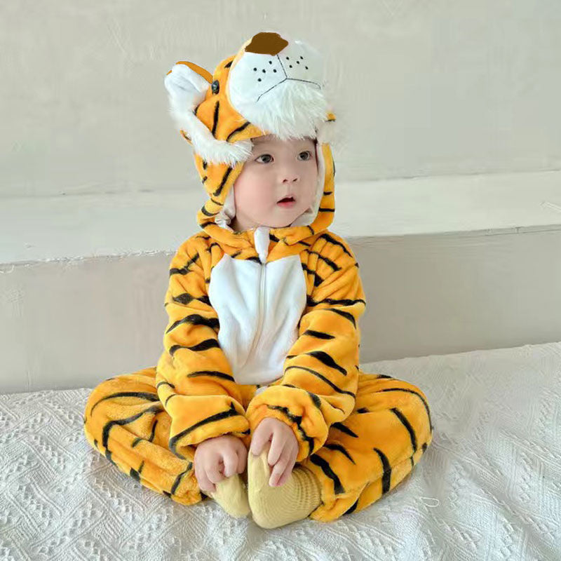 Autumn baby clothes jumpsuit thick baby children pajamas outdoor clothes Anyang children's clothing type A long-sleeved climbing clothes