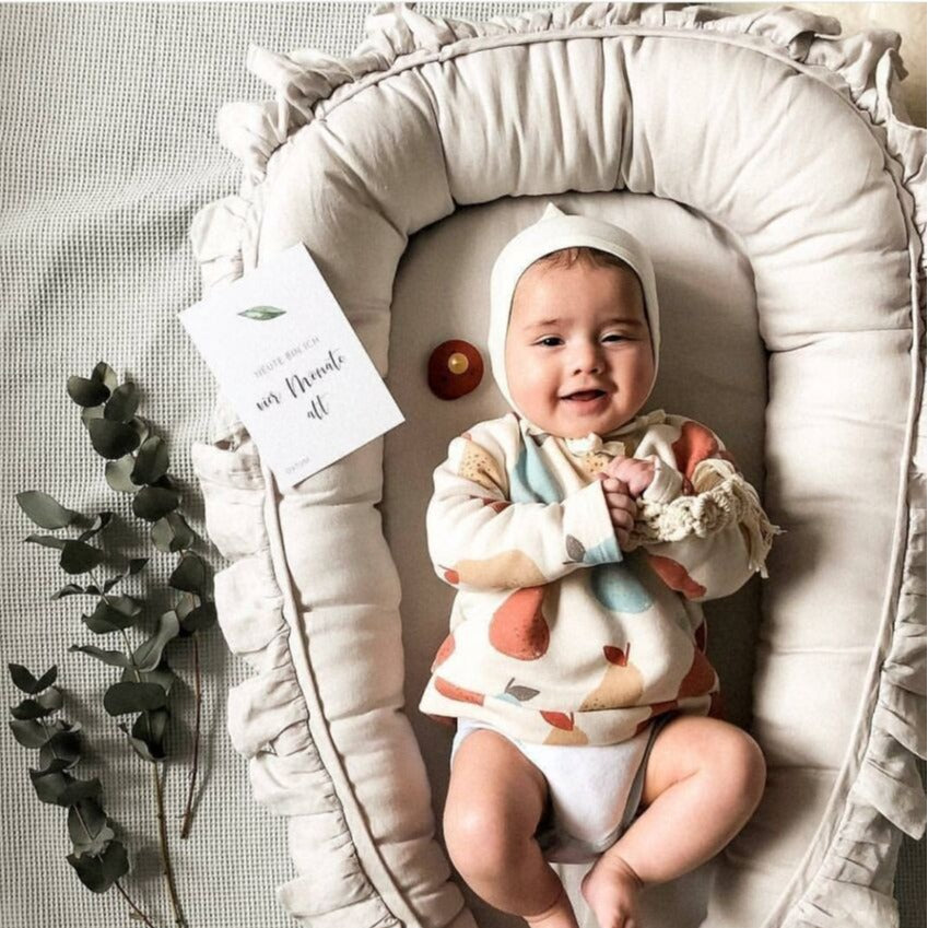 Cross-border new lace cotton cloth baby uterus bionic sleeping bed portable newborn bed mid-bed sleeping pad