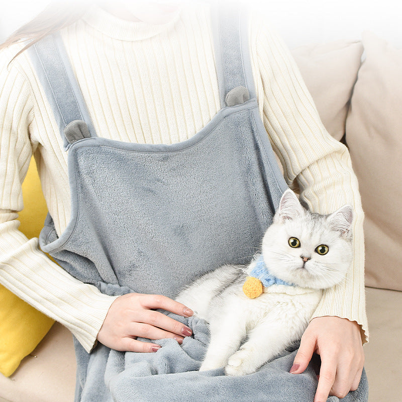 Cat Apron Cat Hugging Clothes Non-Stick Hair Chest Cat Hugging Pocket Apron Cat Bib Anti-Scratch Bag Pet Clothes Cat Bag