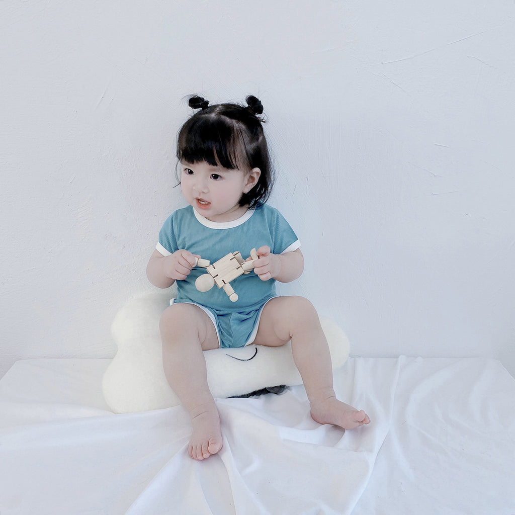 Korean style children's clothing summer baby clothes short-sleeved two-piece set ins baby clothing baby clothes children's suit