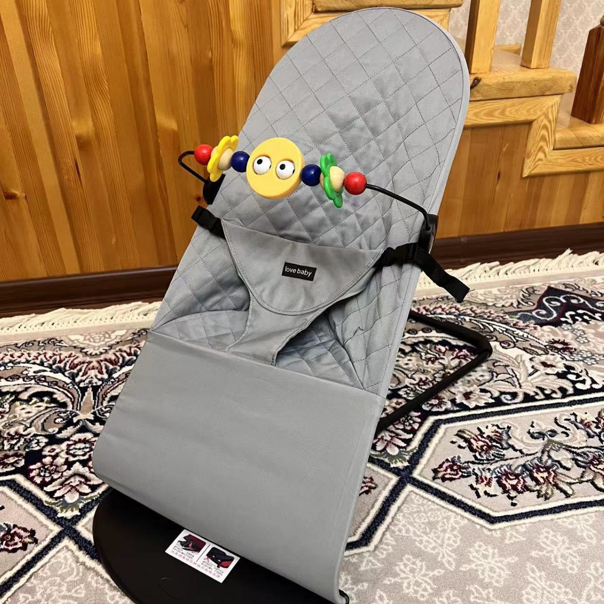 Baby rocking chair soothing cradle chair baby foldable balance rocking chair to coax baby to sleep artifact wholesale