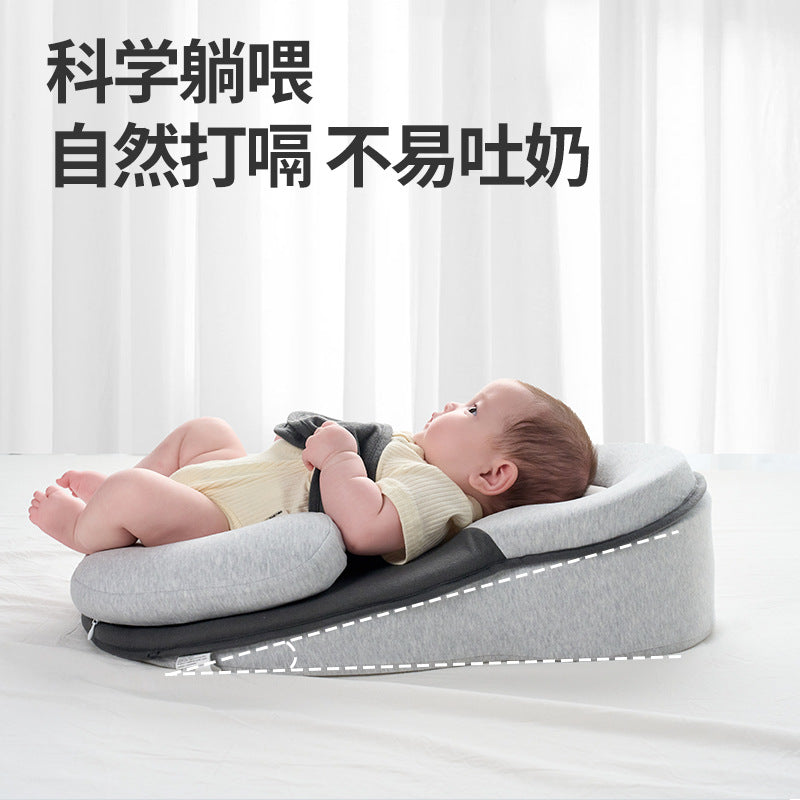 Anti-spitting milk pillow for newborns, baby feeding artifact, nursing pillow, lying feeding, anti-spitting milk slope cushion