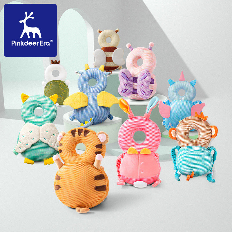 Amazon hot-selling anti-fall pillow baby head pillow butterfly summer animal breathable toddler walking baby head protection
