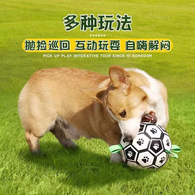 Dog toy football pet toy ball small and medium-sized dogs relieve boredom bite-resistant small football interactive artifact pet ball